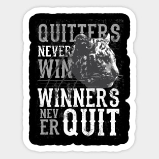 Tiger - Winners Never quit Sticker